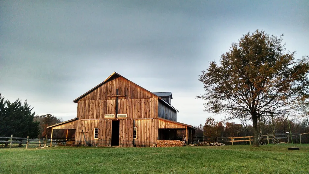 Contractor working on a barn renovation