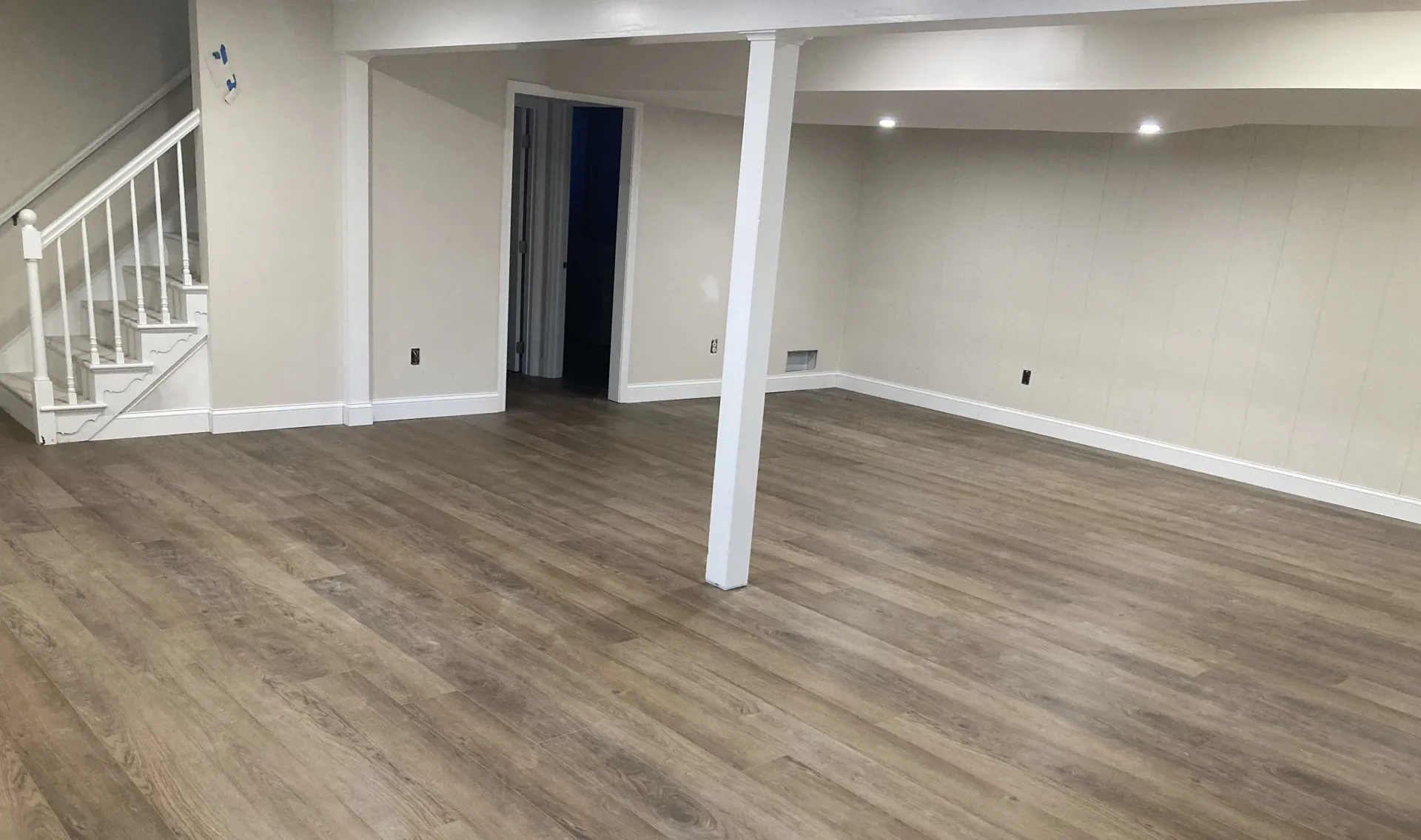 Finished basement renovation